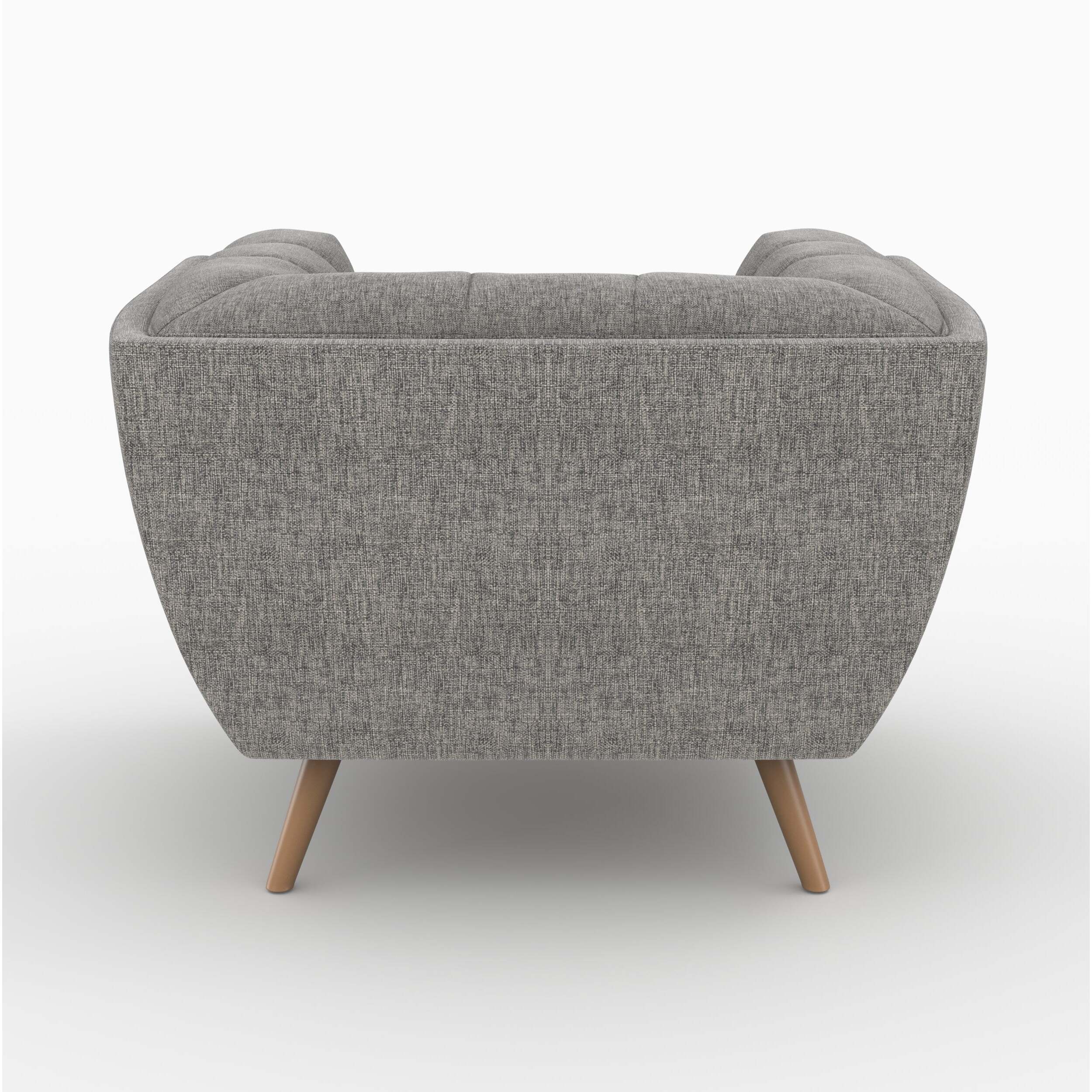 Ensemble canapé et fauteuil en tissu gris 4 places - Carmen