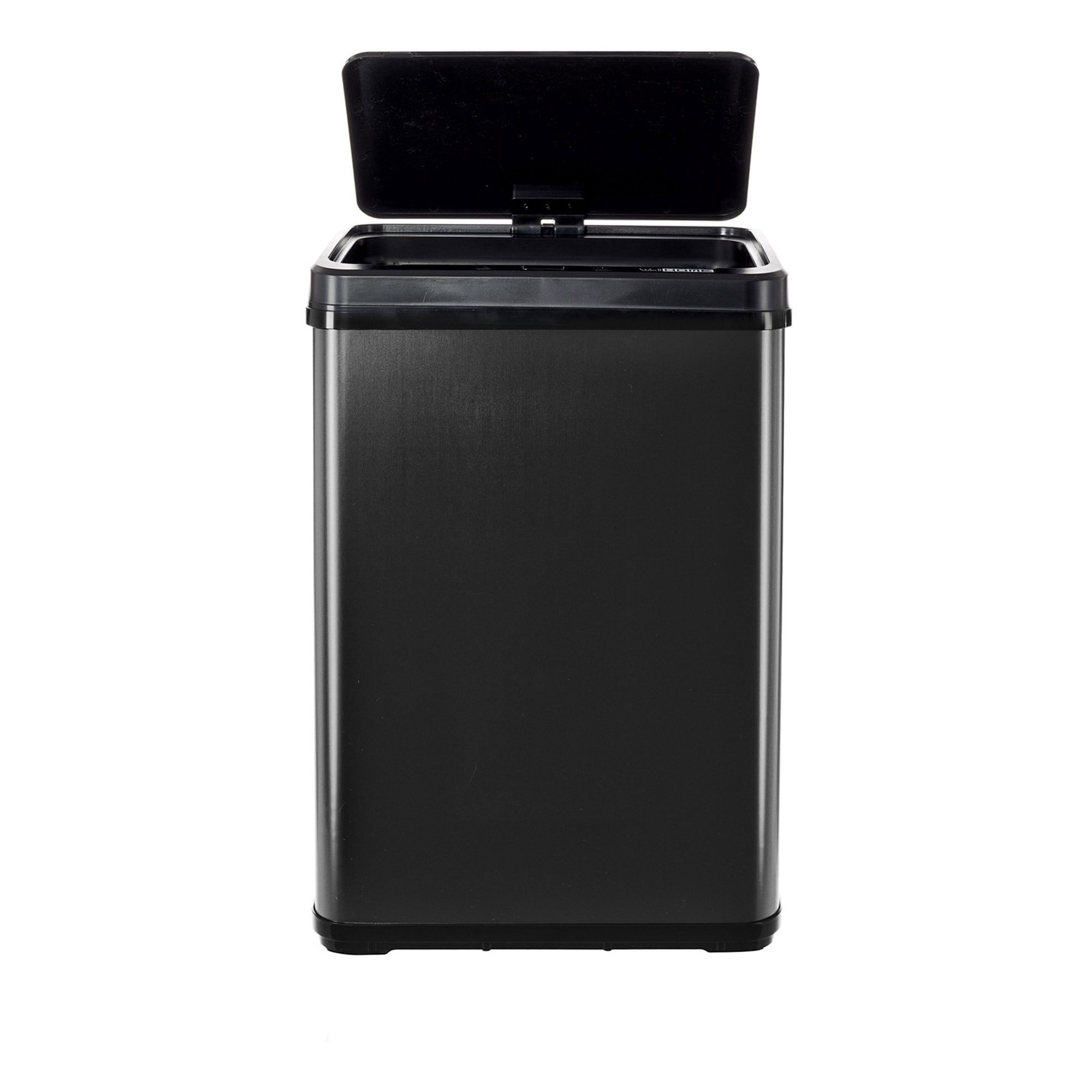 Cubo de basura inteligente sin patas, con sensor y apertura manual, negro