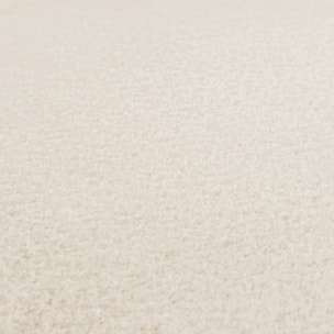 ALBA - Tapis rond doux creme à poils courts