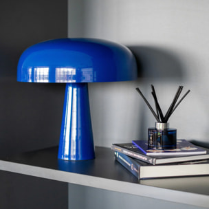 Lampe à poser en métal bleu foncé - Livia