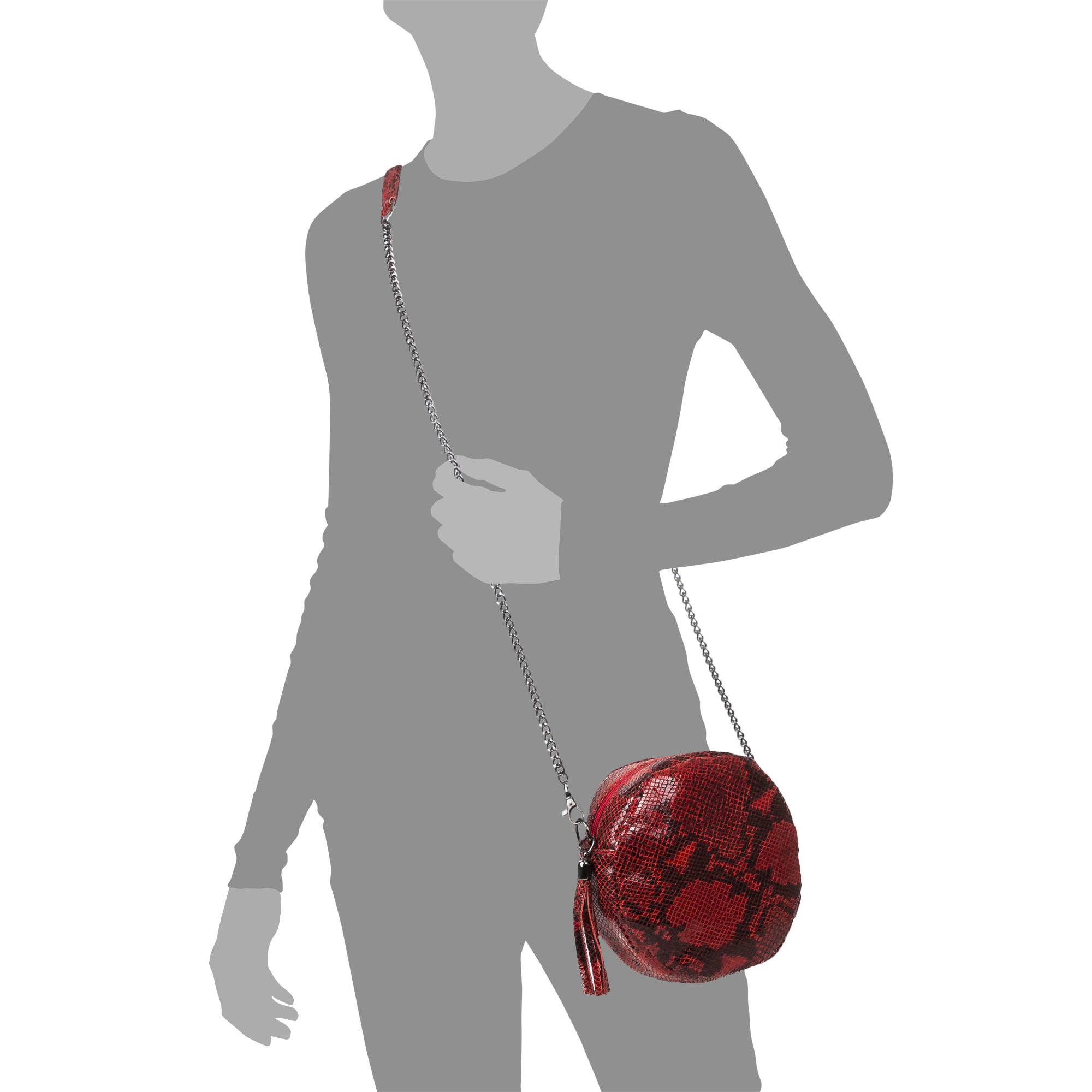 Samona Borsa a tracolla Donna.Pelle autentica Camoscio Python