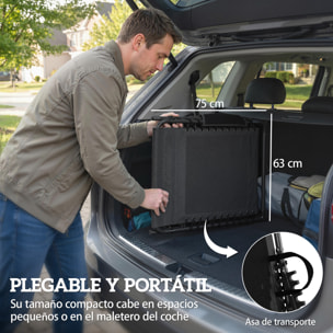 Set de 2 Tumbonas Jardín Exterior, Tumbonas Plegables con Reposacabezas, Parasol y Bolsillo Lateral, Respaldo Reclinable 5 Posiciones y Asiento Malla Transpirable para Playa, Piscina, Negro