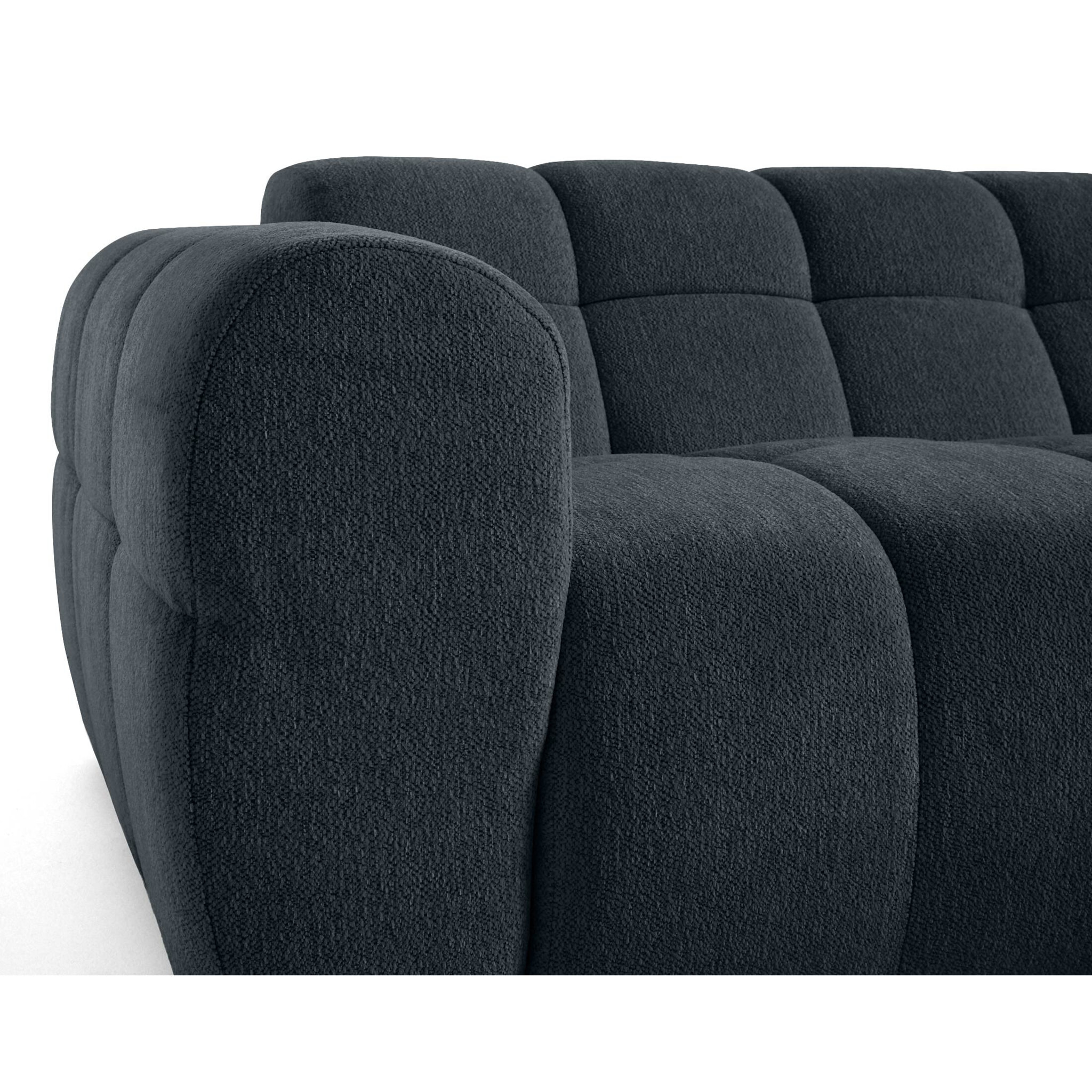 Ray - canapé d'angle droit - 4 places - en tissu texturé - Gris