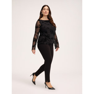 Fiorella Rubino - Pantaloni Leggings in Punto Milano - Nero