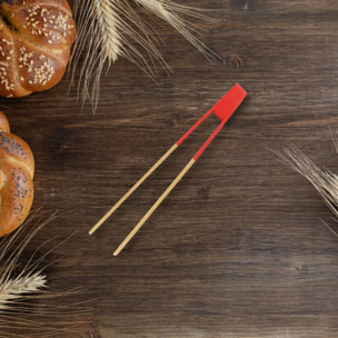 Ensemble de 2 Pinces de cuisine aimantée en bois 24 cm Fackelmann Wood Edition