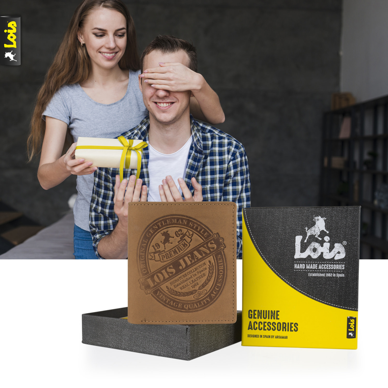 Cartera Hombre Piel Lois Compton Marron