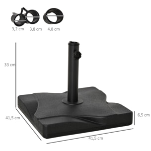 Base Para Parasol Poste Para 30mm 35mm 38mm Negro