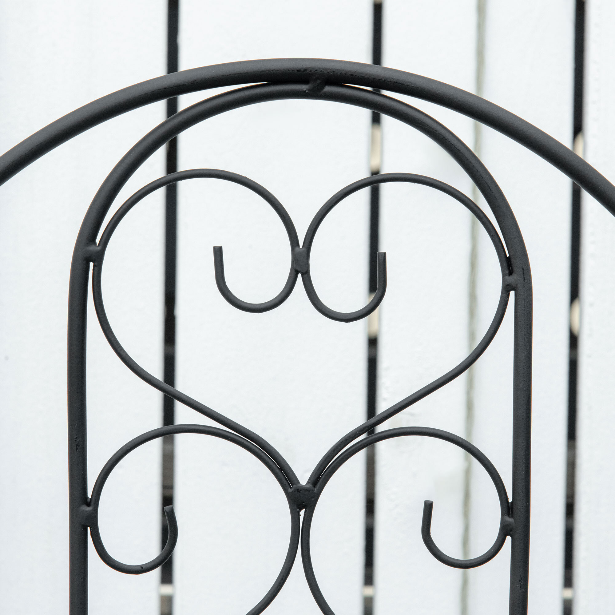 Étagère de pots de fleurs plantes en métal style fer forgé - support de plantes pliable métal à planter - 5 pots fleurs inclus