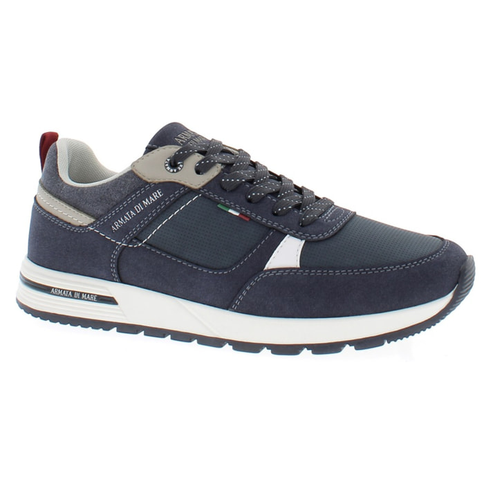 Armata di Mare Scarpe Uomo Sneakers Casual Stringate con Soletta Rimovibile in Memory Foam AMU S25L702 Navy