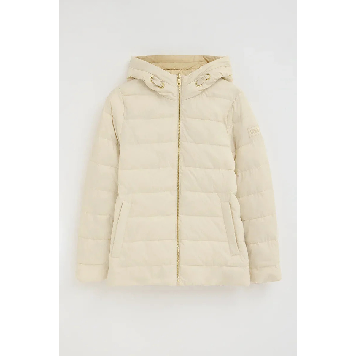 Chaqueta reversible Agueda color crema y beige con logo Polo Club