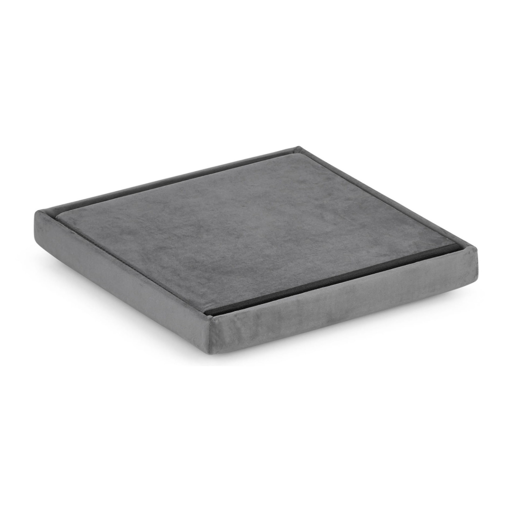 Pouf contenitore pieghevole Velvet grigio 31x31