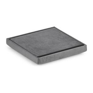 Pouf contenitore pieghevole Velvet grigio 31x31