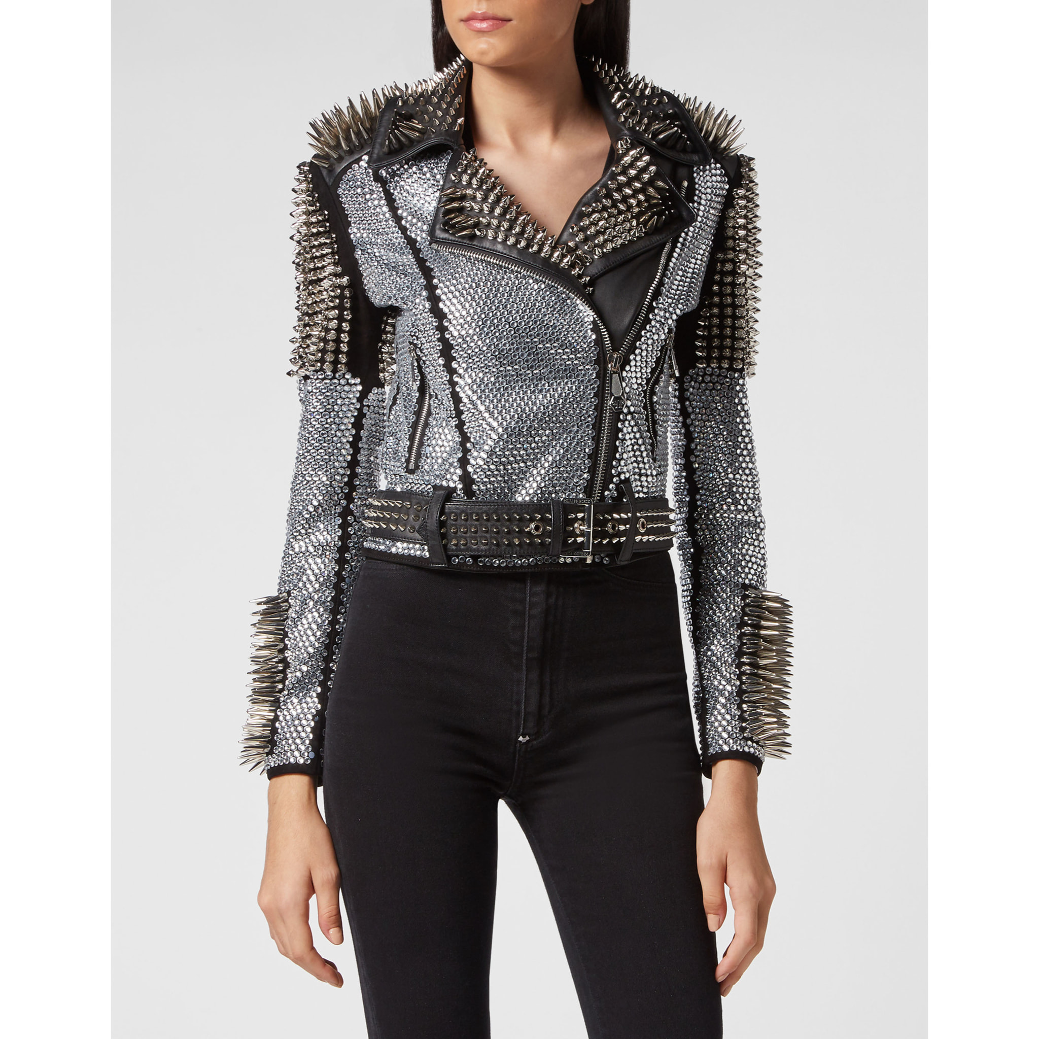PHILIPP PLEIN Biker de cuero