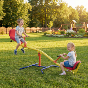 Trébuchet rotatif - sièges dossiers rembourrés - max. 200Kg - acier jaune