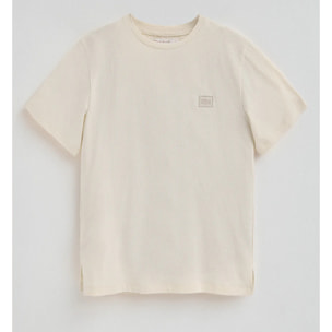 Maglietta ecrù dal fit dritto con toppa personalizzata Polo Club