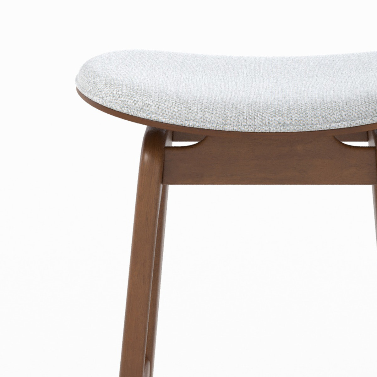 Lot de 2 tabourets pour îlot central 65,5 cm en bois et tissu gris - Jude