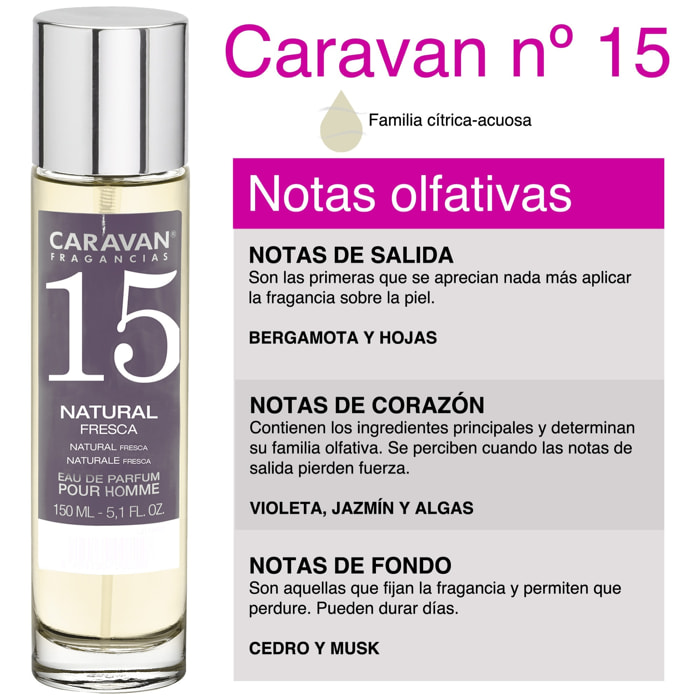 Caravan fragancias set de 3 frascos perfume de hombre nº15, de 150 ml