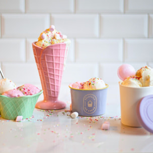 Lot de 4 coupes cône à glaces, GELATERIA