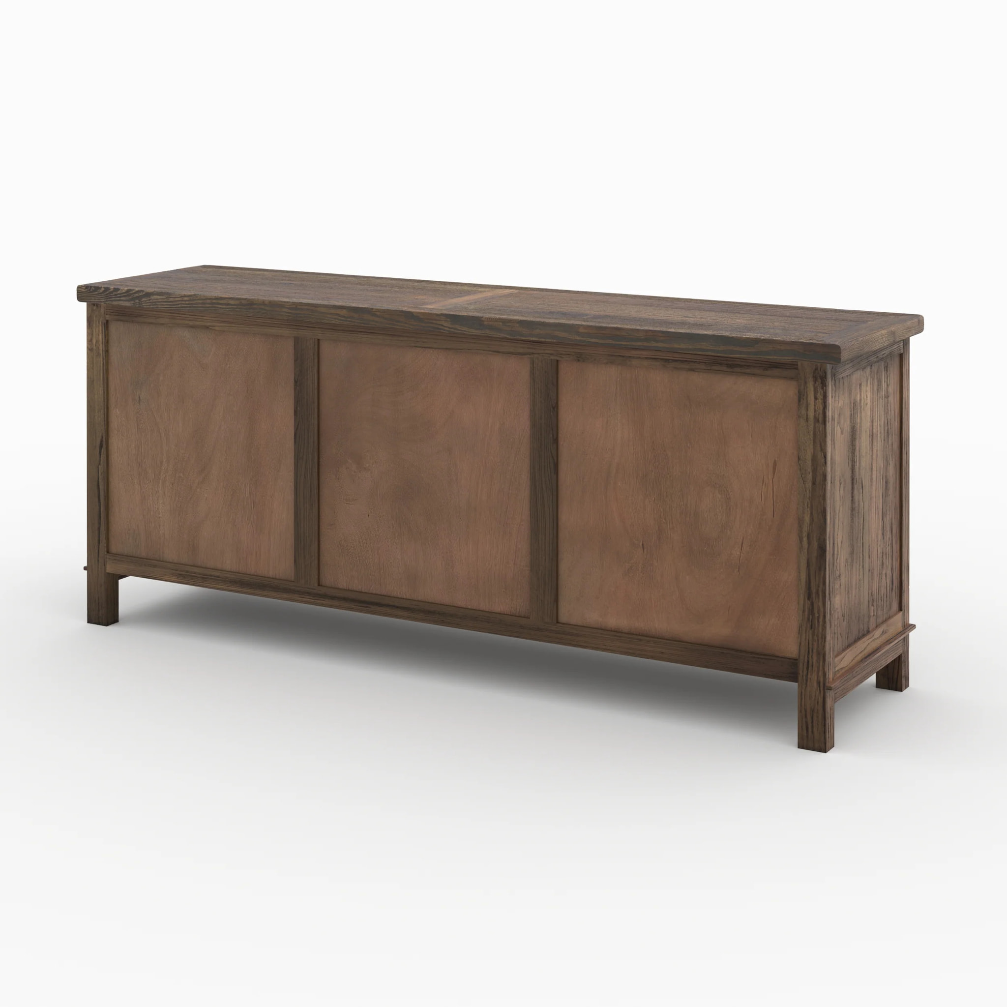 Buffet en bois recyclé 3 portes et 4 tiroirs - Mastic