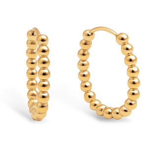 Pendientes Dana Dots Acero Baño Oro