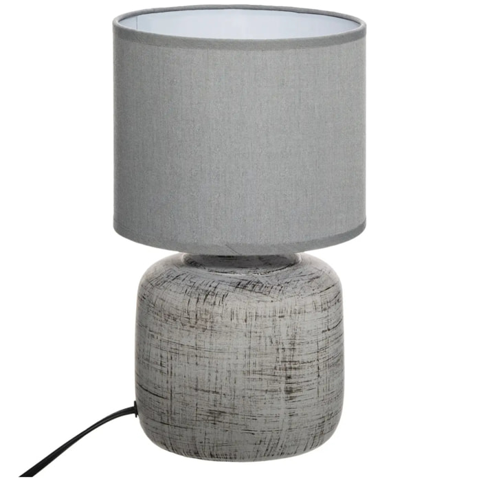 Lampe "Salta" céramique gris 26.5cm