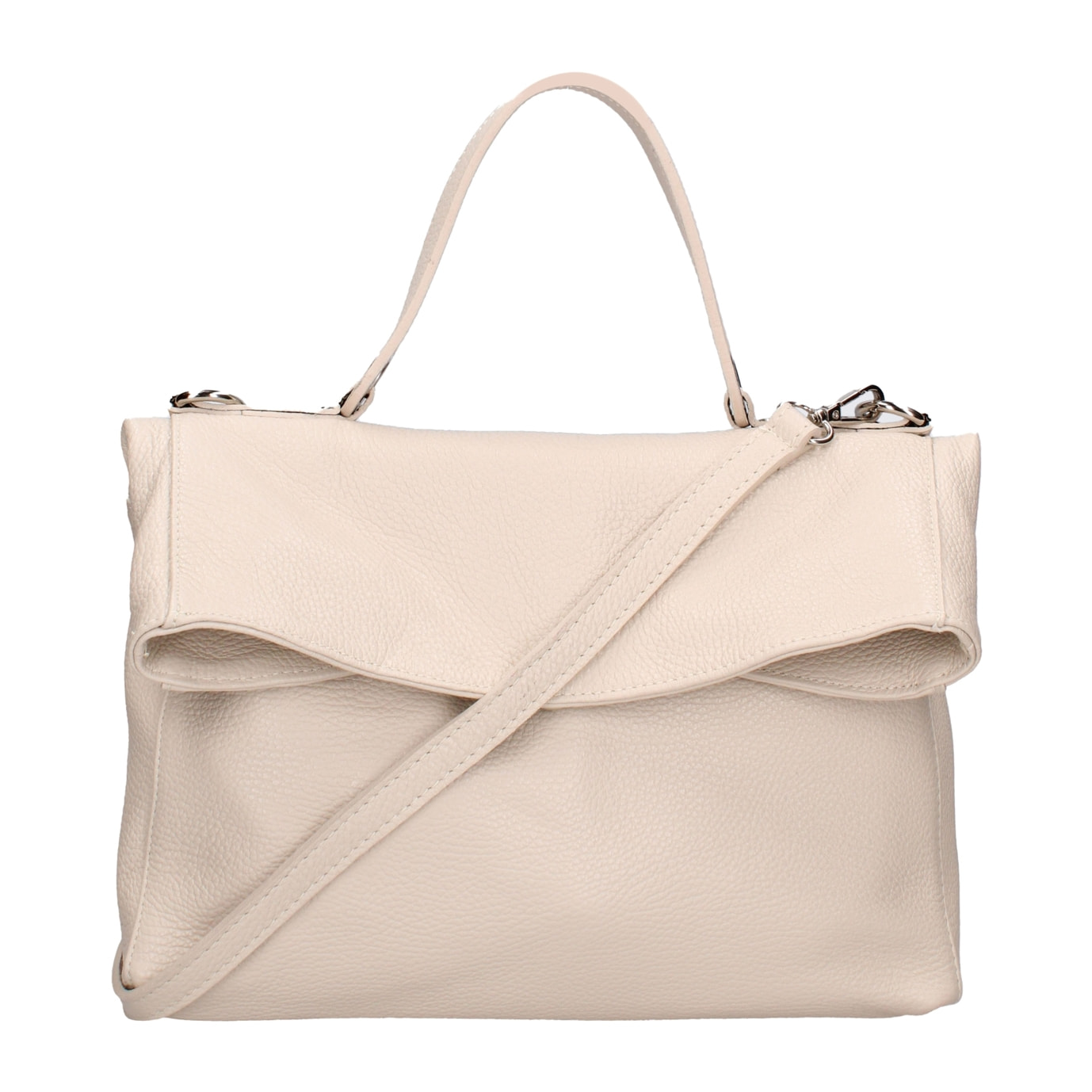 Borsa a spalla convertibile in zaino da donna In Vera pelle Made in Italy 34x21x12 cm