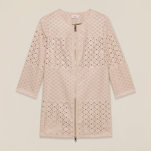 Oltre - Chaqueta midi calada - Beige