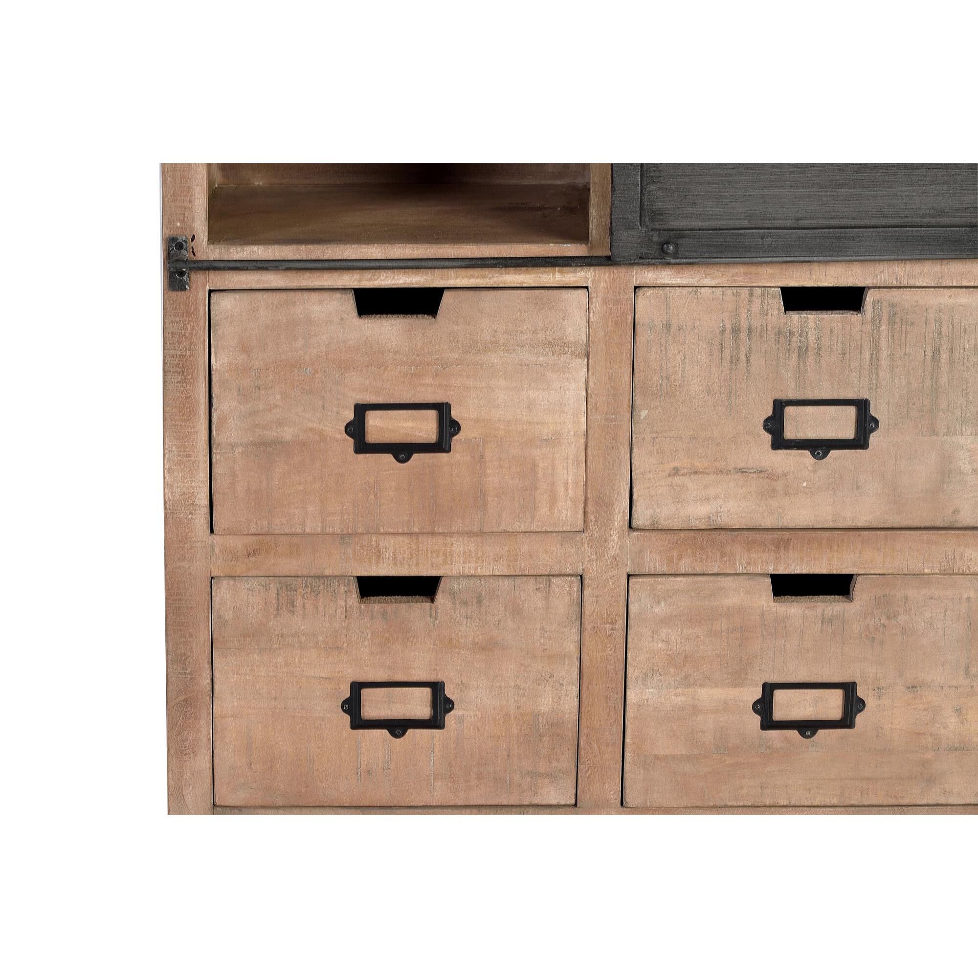 Estantería - Madera de Mango y Metal - 180x90x40cm