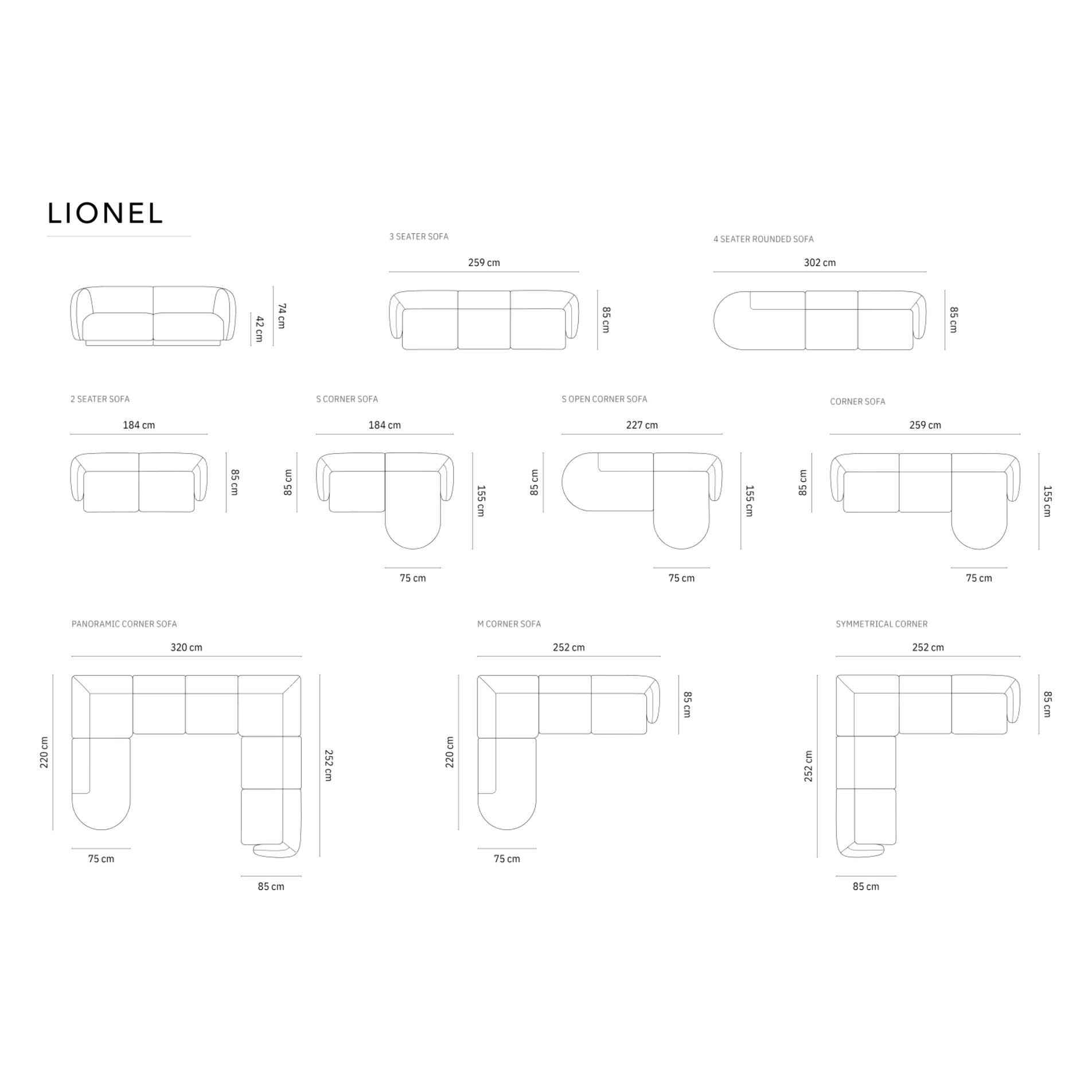 Canapé d'angle droit modulable ''Lionel'' 3 places en tissu chenille mélange noir