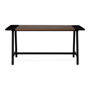 Mesa de comedor Caracas efecto Nogal, 160 cm