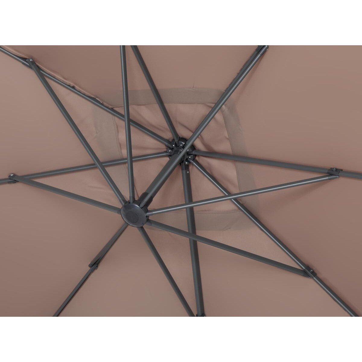 Parasol de jardin déporté en aluminium "Sun 4" - 3 x 4 m - Taupe