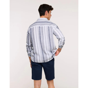 Camisa Manga Larga Azul - Marimbo