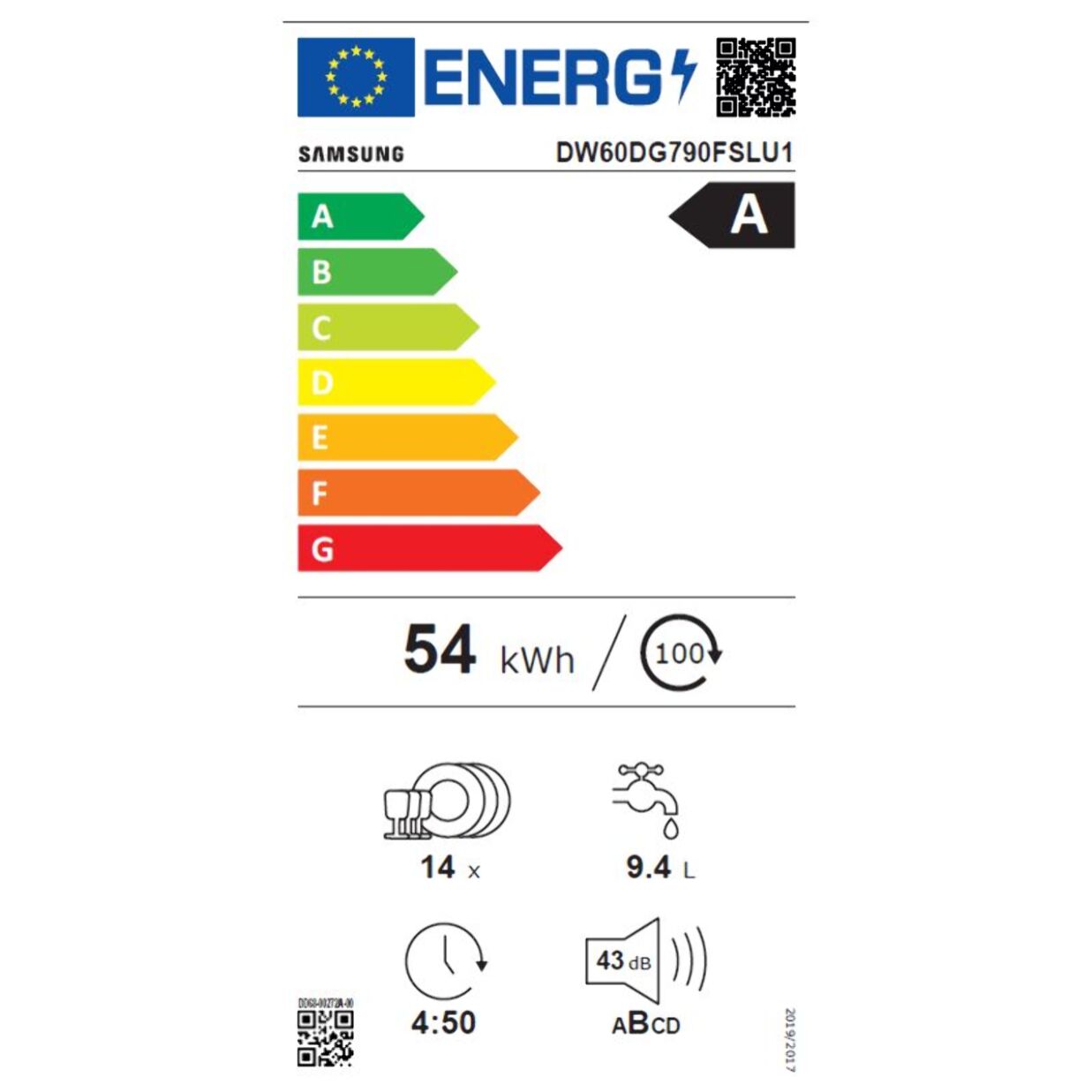 Lave vaisselle 60 cm SAMSUNG DW60DG790FSL