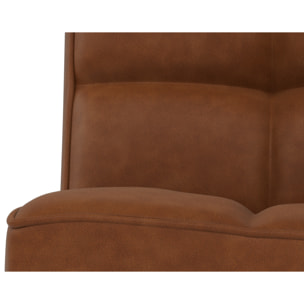 Alya - module d'angle en simili - Cognac