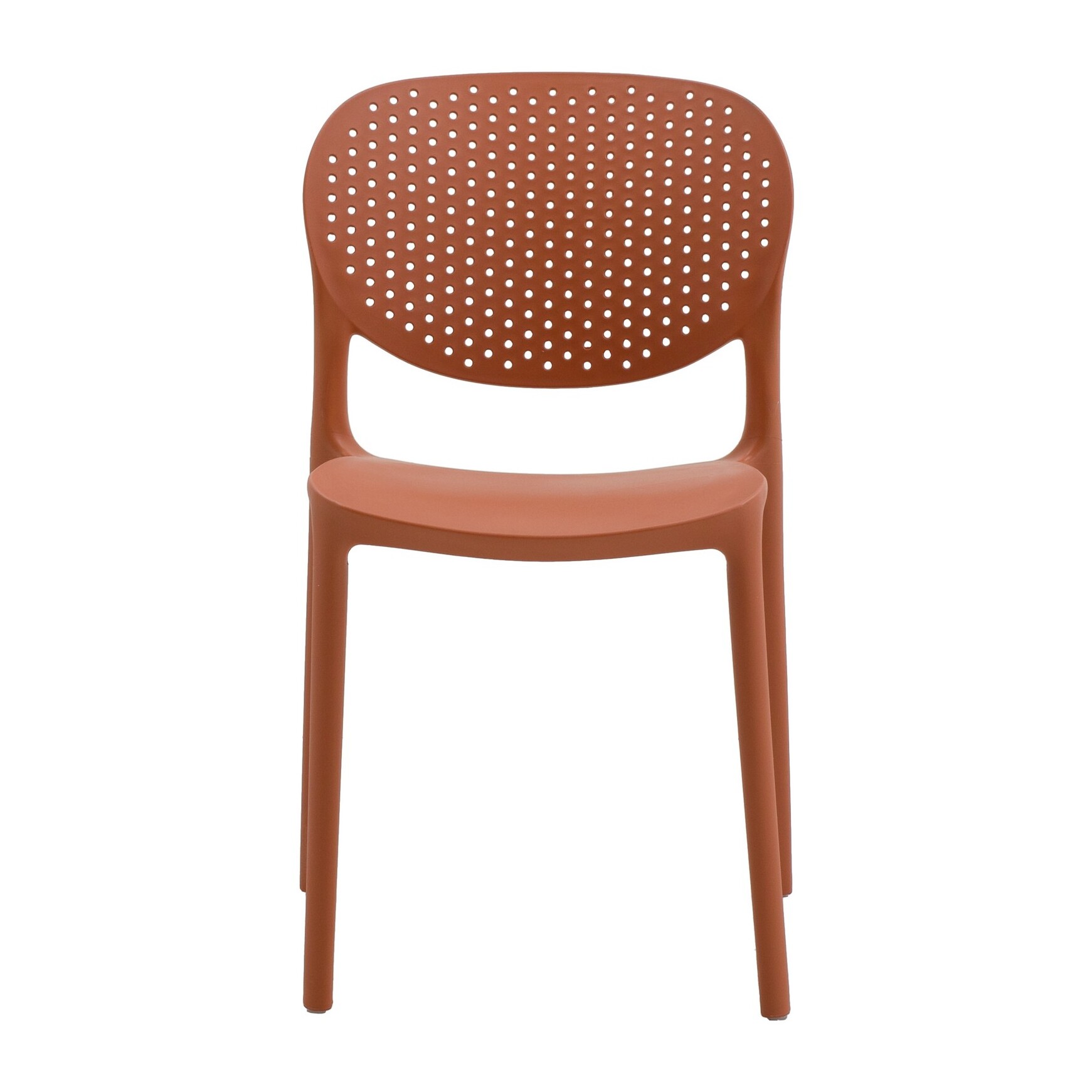 Set di 2 sedie MAIORCA in polipropilene terracotta, impilabili