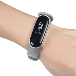 DAM Correa deportiva de silicona Compatible con Xiaomi Band 25x1x2 Cm. Color: Gris