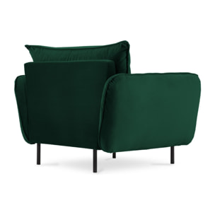 Fauteuil "Vienna" en velours vert bouteille