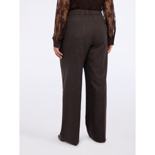 Fiorella Rubino - Pantalones Wide Leg estampados - Marrón