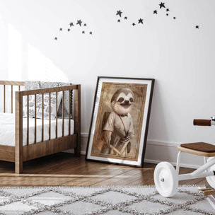 Affiche enfant paresseux étudiant  Affiche seule