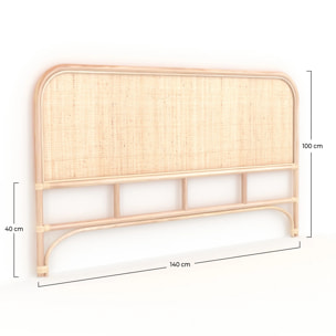 Tête de lit 160 cm en rotin naturel - Grace
