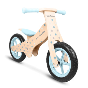 Bicicleta sin pedales BUBBLE BIKE bici infantil de madera diseño azul