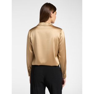 Elena Mirò - Camicia in seta stretch - Beige