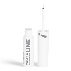 INGLOT Playinn What A Line! Liquid Eyeliner Lazy Gray 16, Eyeliner líquido de color Gris formato tintero, Delineador con una aplicación fácil y duradero. 3,5ml