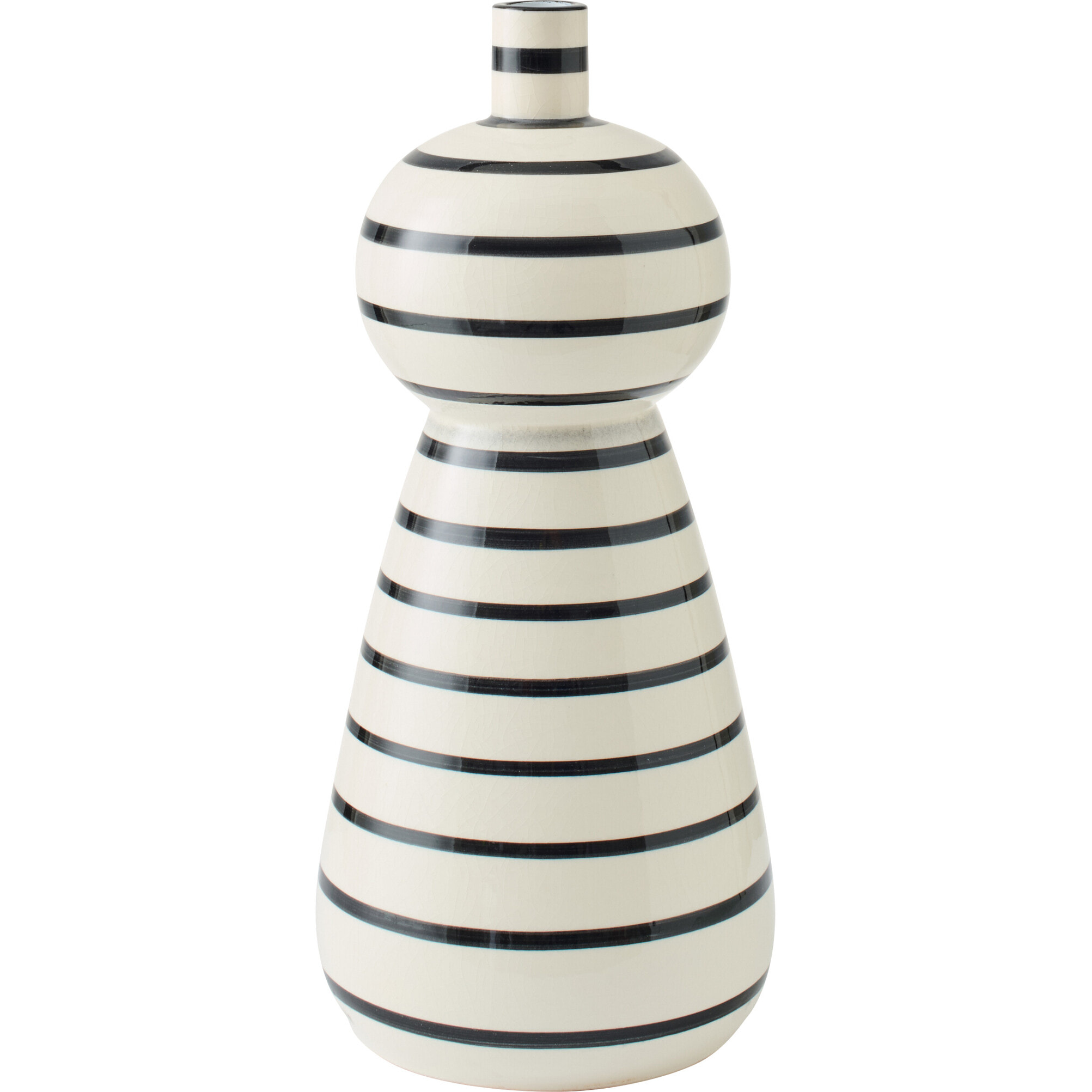 J-Line Vase - céramique - noir/blanc