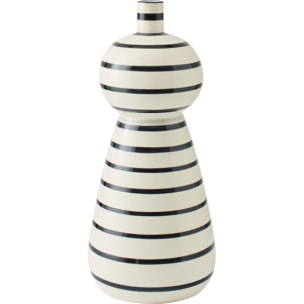 J-Line Vase - céramique - noir/blanc