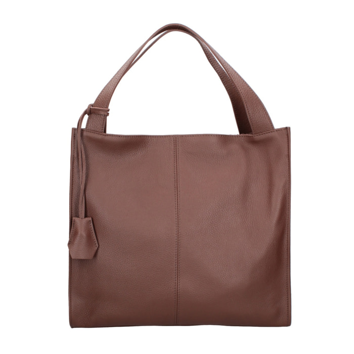Borsa a spalla da donna - Modello Aelia - Vera pelle - 40.0 x 36.0 x 12.0 cm