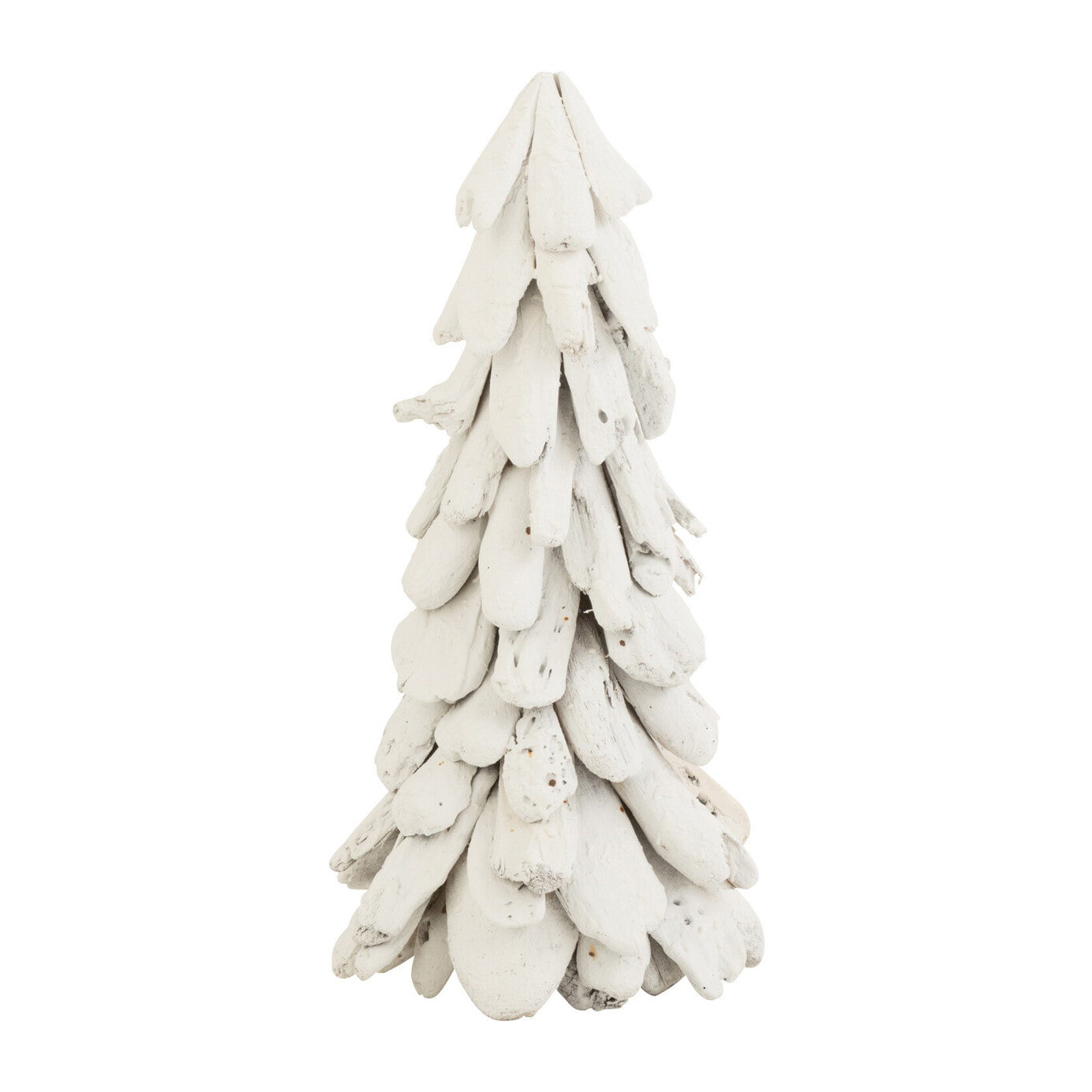 J-Line décoration Sapin Enneigé - bois - blanc - medium