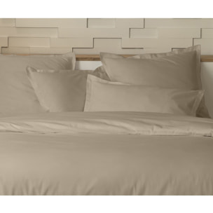 Parure housse de couette 2pcs 100% percale de coton 80 fils_ lin