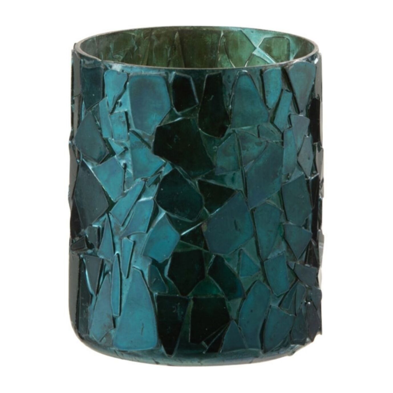 J-Line photophore Paillettes - verre - bleu - 3 pcs