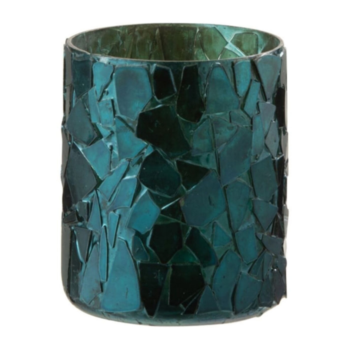 J-Line photophore Paillettes - verre - bleu - 3 pcs